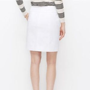 Ann Taylor White Lined Stretch Cotton Mini Skirt
